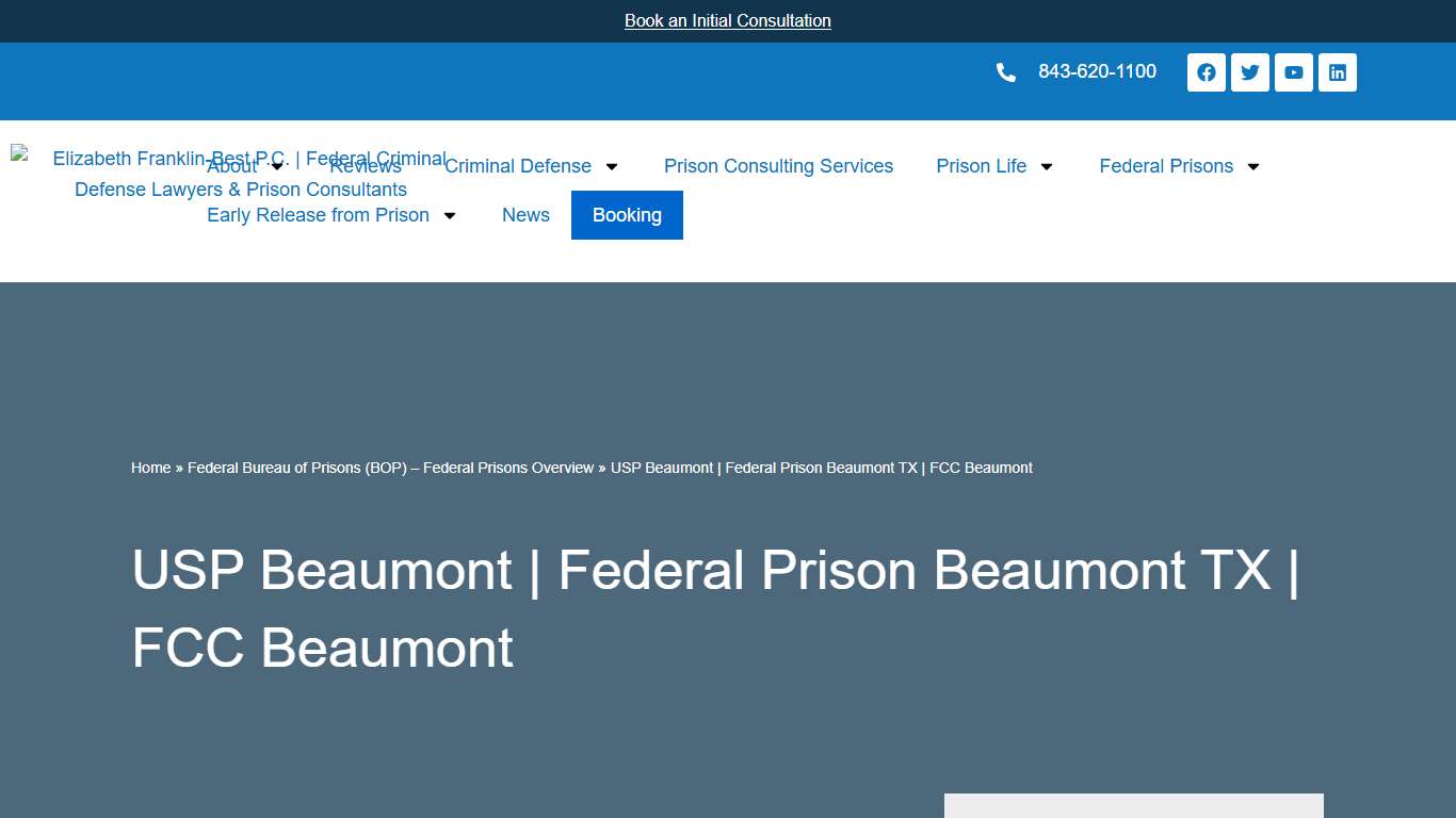 USP Beaumont - Federal Prison Beaumont TX - Zoukis Consulting